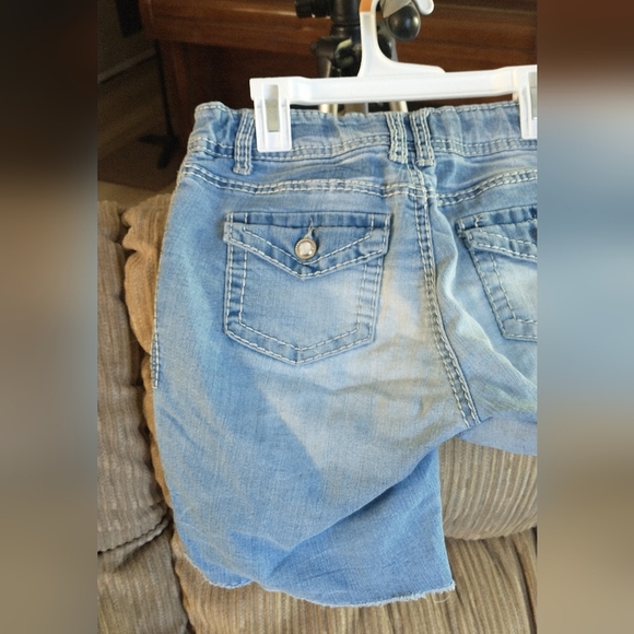 Adjustable Jean Shorts with Crystals - Picture 3 of 6